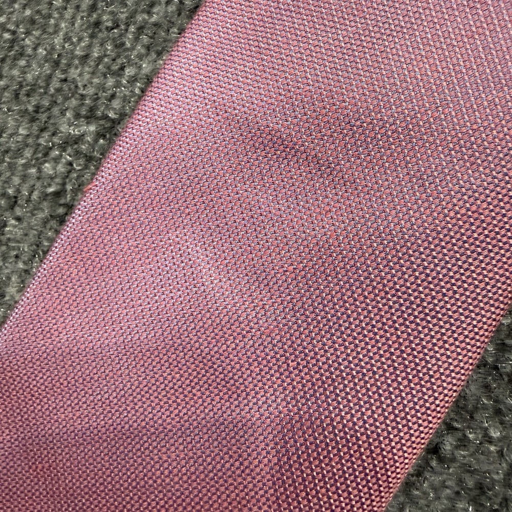 Vintage Turnbull & Asser London Silk Linen Tie Pink Textured Summer Wedding - Picture 4 of 7